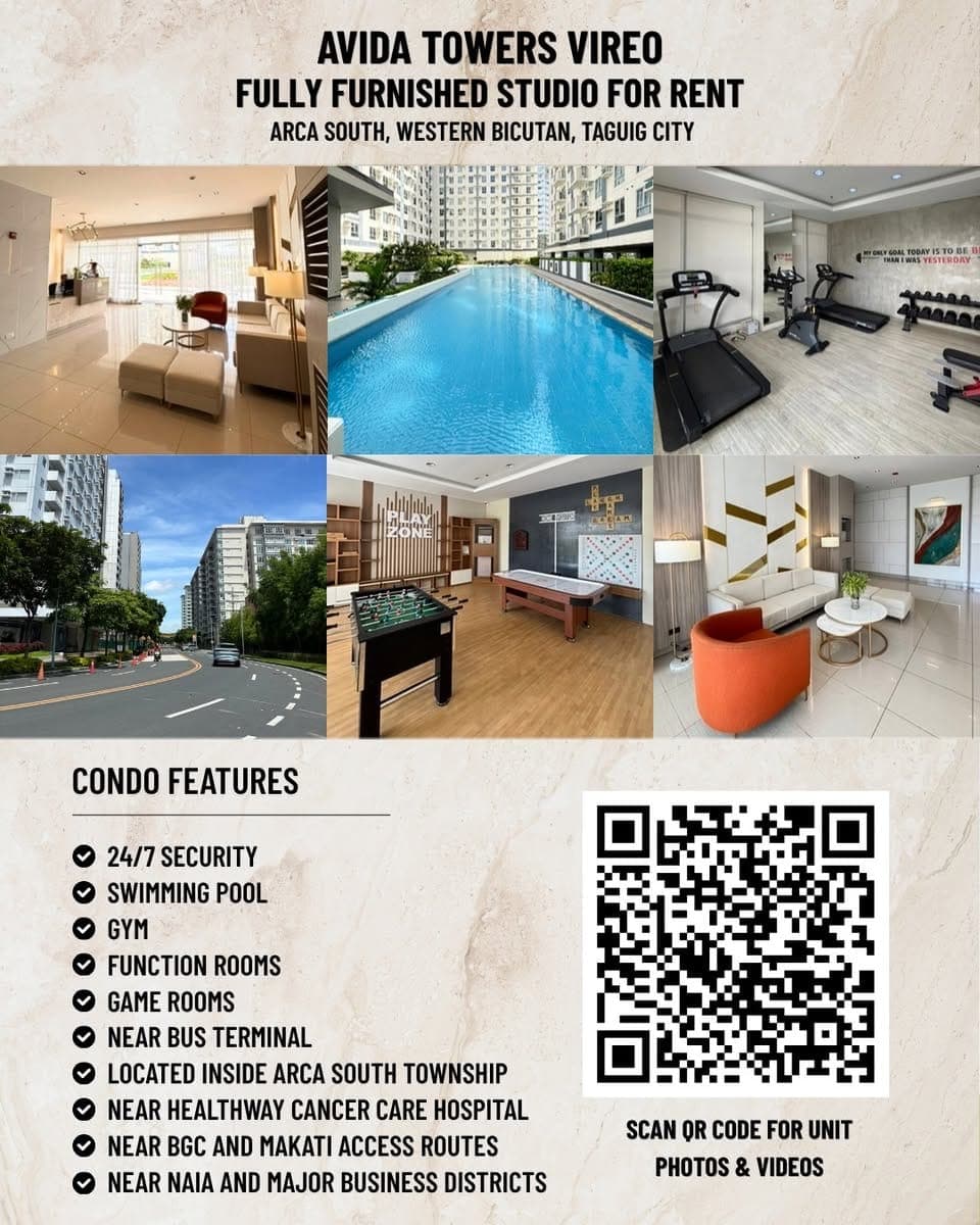 Fully Furnished Studio Condo for Rent. Ready for move-in. - photo 1