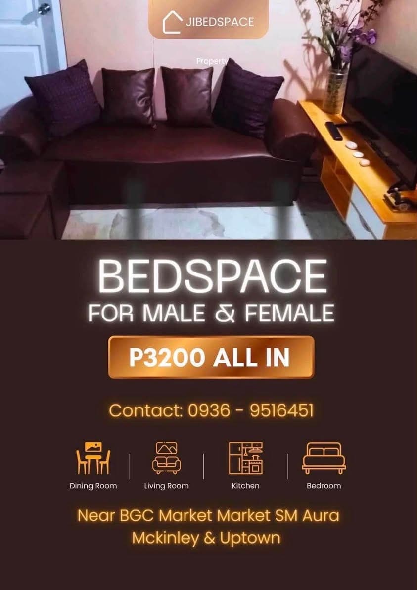 MALE & FEMALE BEDSPACE! P3,200 All In! Along C5 Service Road just across Market Market!... - photo 1