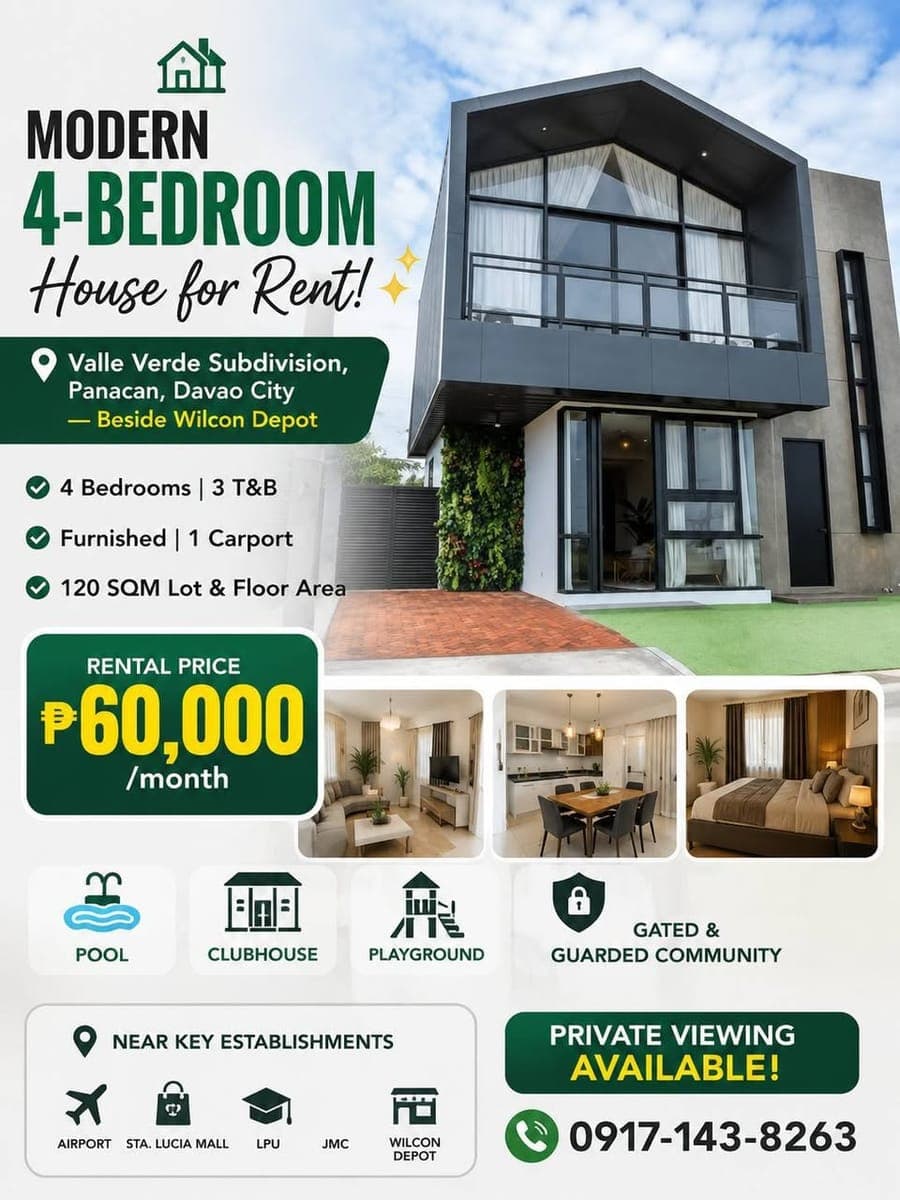 🏡 MODERN 4-BEDROOM HOUSE FOR RENT! ✨ - photo 1