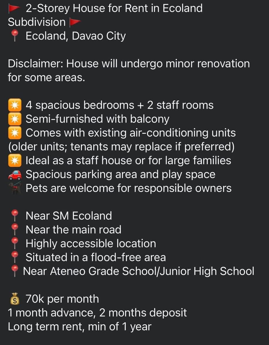 2 STOREY HOUSE FOR RENT IN ECOLAND‼️ - photo 1