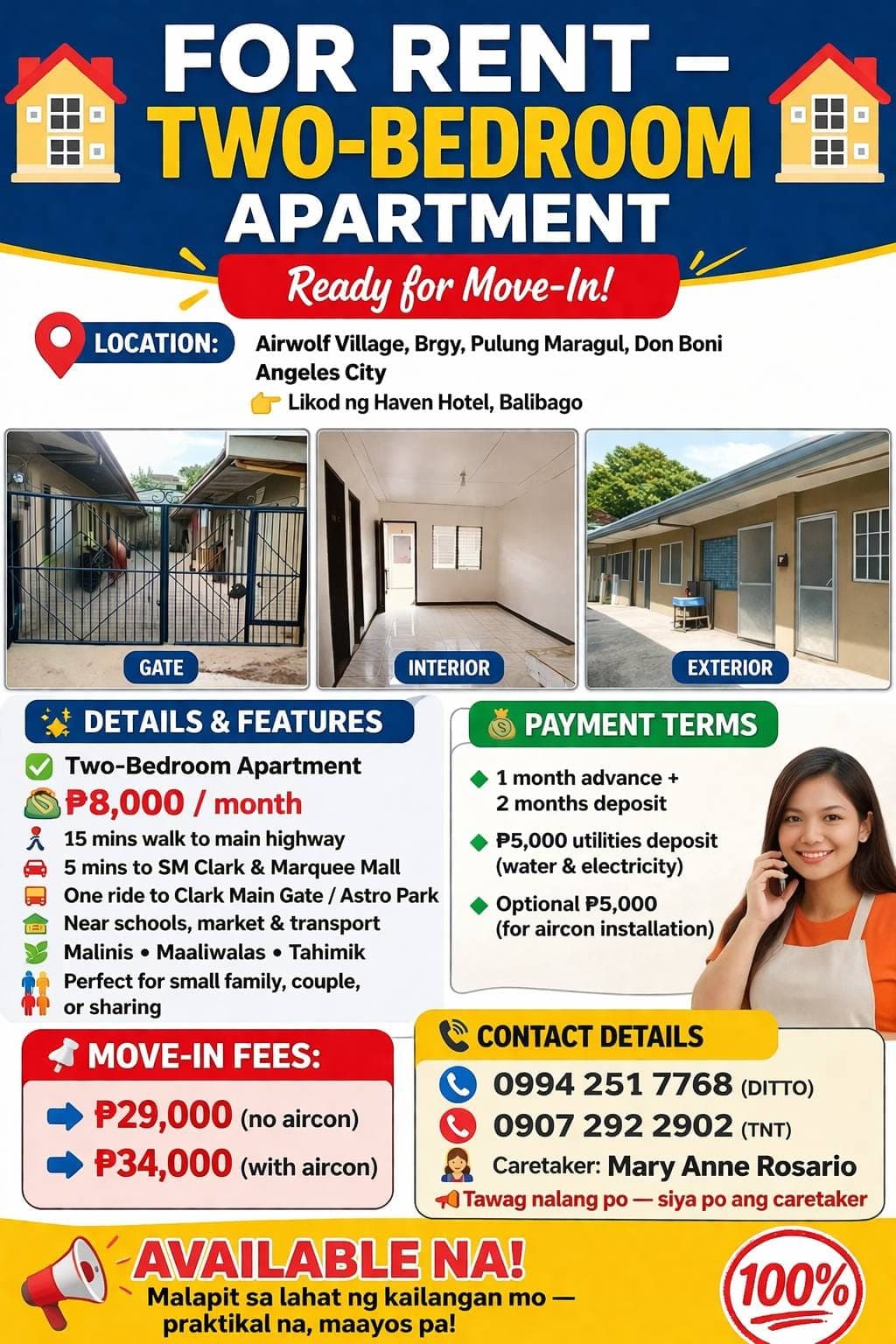 🏠 FOR RENT – Two BEDROOM APARTMENT 🏠 - photo 15