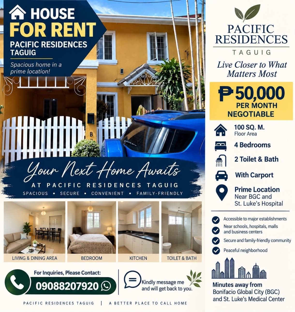 House for Rent - Pacific Residence Taguig City - photo 1