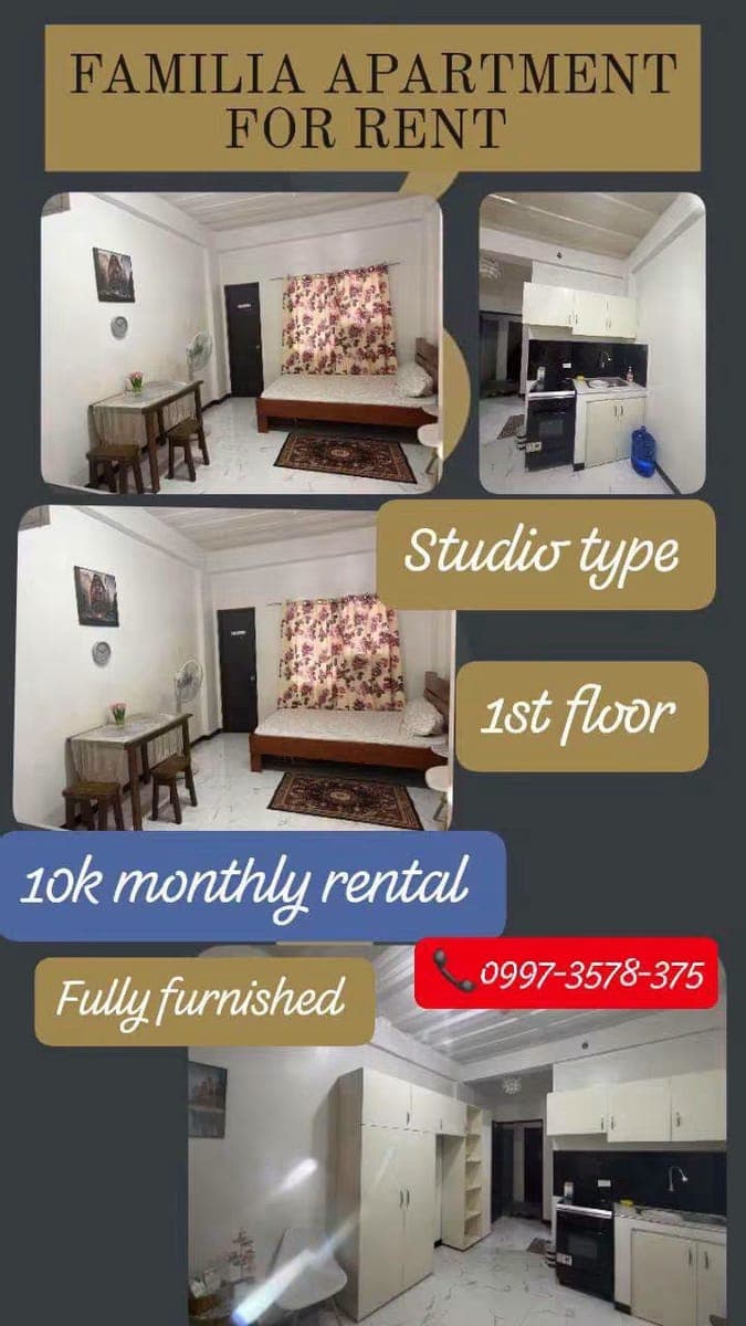 Familia Apartment For Rent Studio type - photo 1