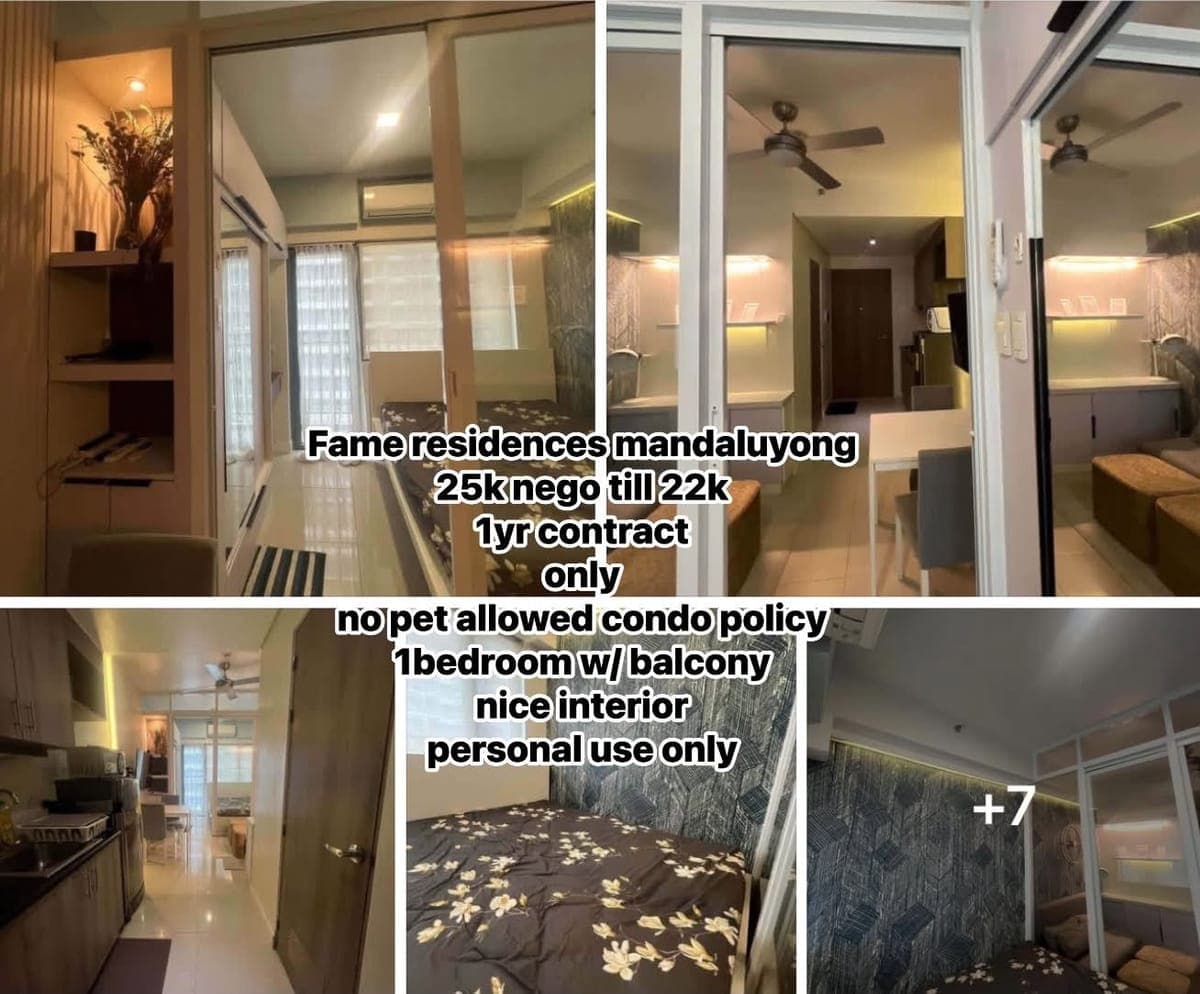 FAME RESIDENCES mandaluyong FOR RENT PLS READ DETAILS BELOW photosโฌ๏ธ - photo 1