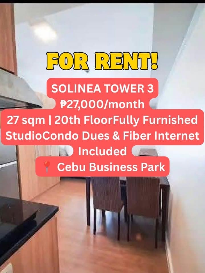 **STUDIO FOR RENT AT SOLINEA TOWER 3!** - photo 1
