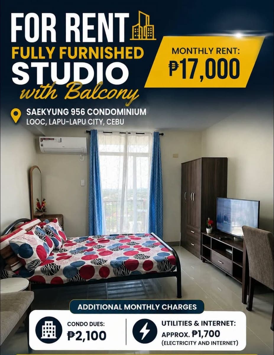 🏙️ FOR RENT | Fully Furnished Studio with Balcony - photo 1