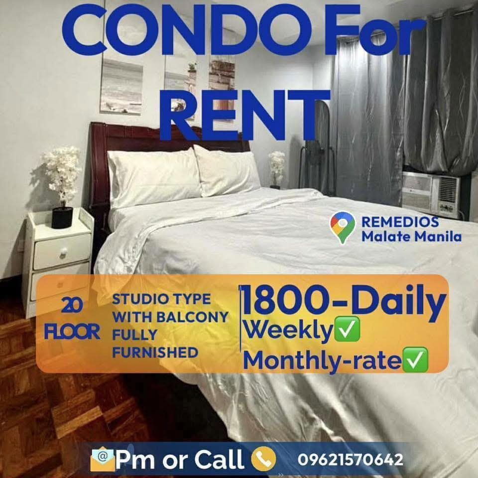 ✨ CONDO FOR RENT – Remedios Malate! ✨