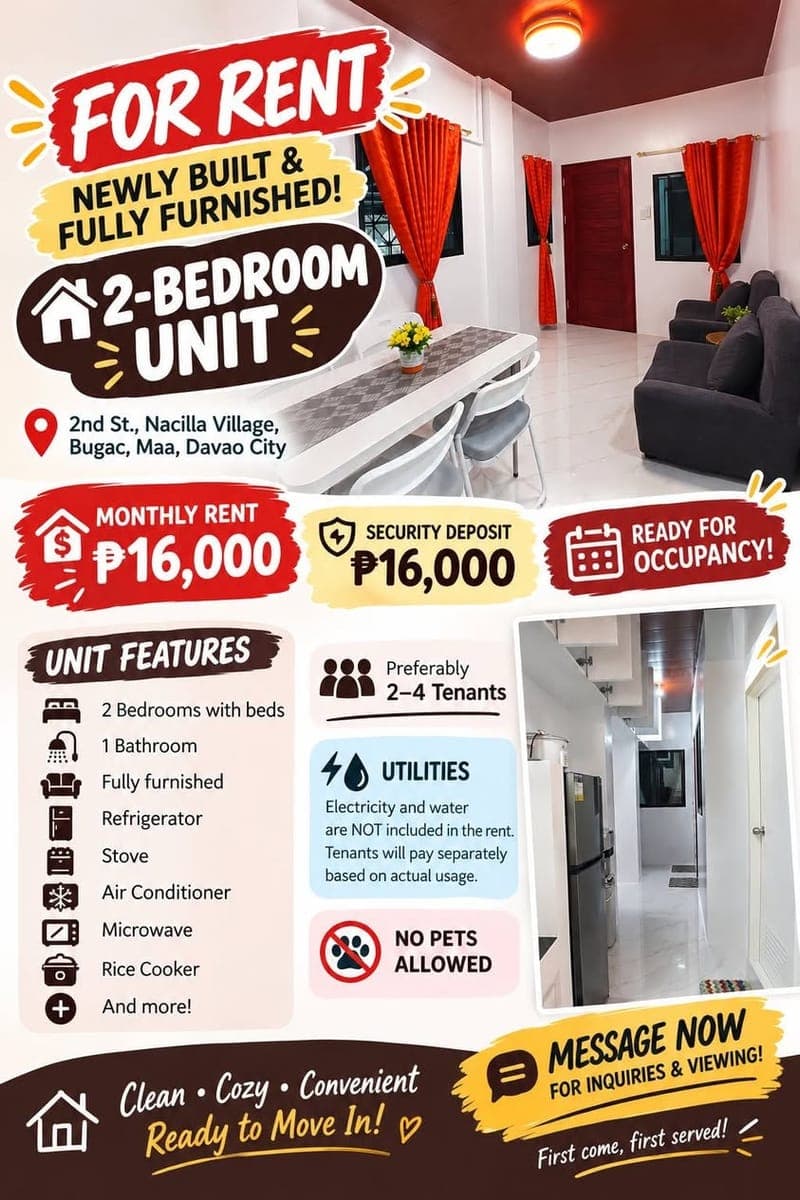 ✨ FOR RENT 16,000 php— NEWLY BUILT & FURNISHED! ✨ - photo 1