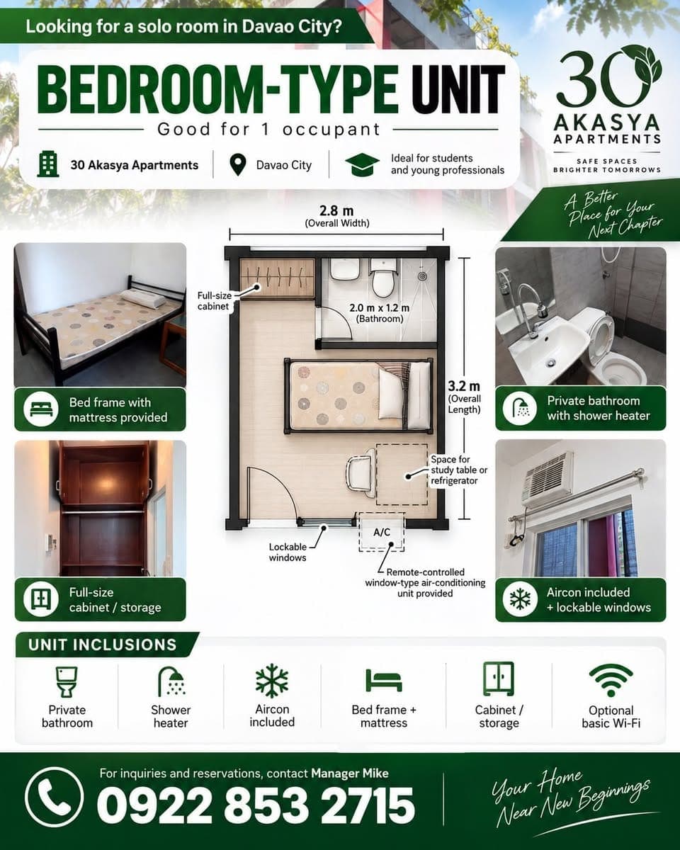 # **Looking for a safe, comfortable apartment for rent in Davao City?** - photo 1