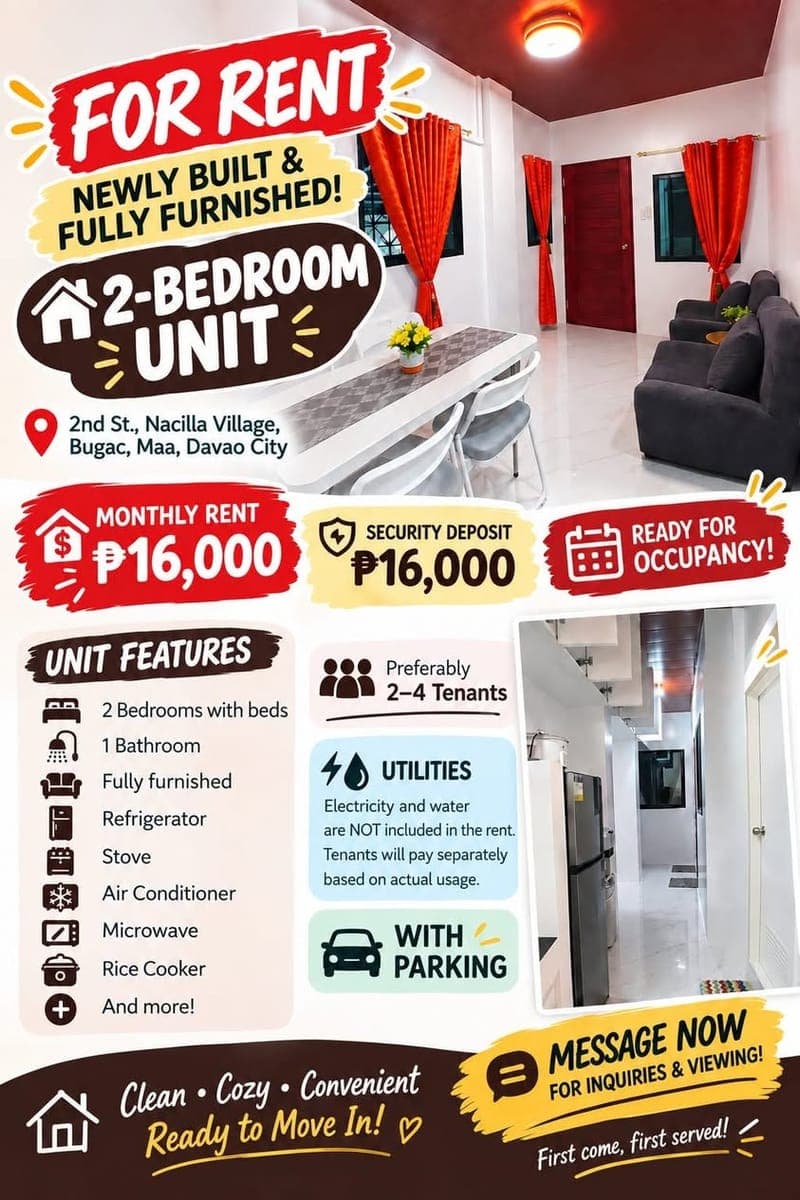 ✨ FOR RENT 16,000 php— NEWLY BUILT & FURNISHED! ✨ - photo 1