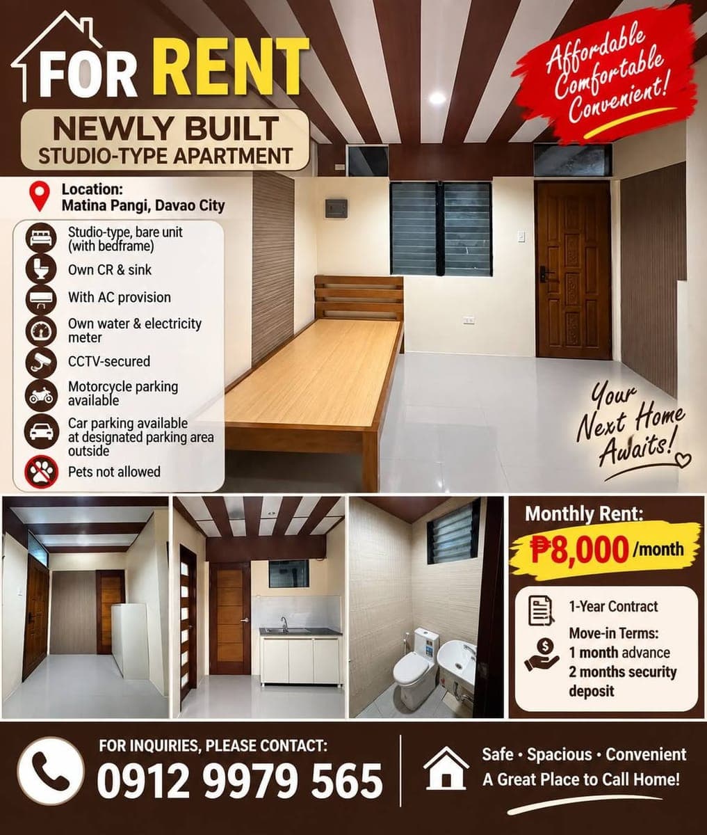 APARTMENT FOR RENT DAVAO CITY ‼️ - photo 1